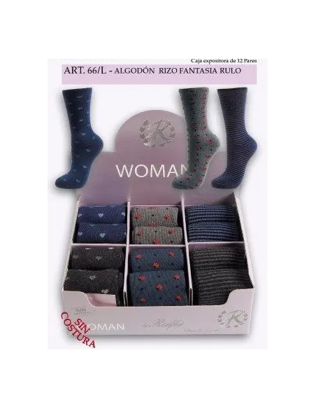 Calcetin Sra Fantasia Rulo Rizo